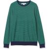imageAmazon Essentials Mens LongSleeve Crewneck Sweater 100 Cotton Big ampamp Tall Options AvailableEmerald Green Stripe