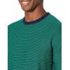 imageAmazon Essentials Mens LongSleeve Crewneck Sweater 100 Cotton Big ampamp Tall Options AvailableEmerald Green Stripe