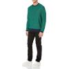imageAmazon Essentials Mens LongSleeve Crewneck Sweater 100 Cotton Big ampamp Tall Options AvailableEmerald Green Stripe