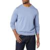 imageAmazon Essentials Mens LongSleeve Crewneck Sweater 100 Cotton Big ampamp Tall Options AvailableLight Blue