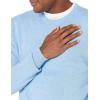 imageAmazon Essentials Mens LongSleeve Crewneck Sweater 100 Cotton Big ampamp Tall Options AvailableLight Blue Heather