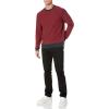 imageAmazon Essentials Mens LongSleeve Crewneck Sweater 100 Cotton Big ampamp Tall Options AvailableNavy Red Mini Stripe