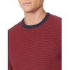 imageAmazon Essentials Mens LongSleeve Crewneck Sweater 100 Cotton Big ampamp Tall Options AvailableNavy Red Mini Stripe