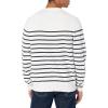 imageAmazon Essentials Mens LongSleeve Crewneck Sweater 100 Cotton Big ampamp Tall Options AvailableNavy White Placed Stripe