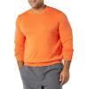 imageAmazon Essentials Mens LongSleeve Crewneck Sweater 100 Cotton Big ampamp Tall Options AvailableOrange