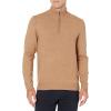 imageAmazon Essentials Mens LongSleeve Soft Touch QuarterZip SweaterCamel