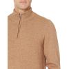 imageAmazon Essentials Mens LongSleeve Soft Touch QuarterZip SweaterCamel