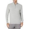 imageAmazon Essentials Mens LongSleeve Soft Touch QuarterZip SweaterLight Grey