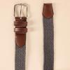 imageAmazon Essentials Mens Stretch Woven Braid BeltGrey