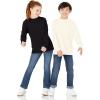 imageAmazon Essentials Unisex Kids and Toddlers LongSleeve Rib Cuff TShirt Pack of 2BlackIvory
