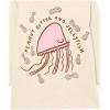 imageAmazon Essentials Unisex Kids and Toddlers LongSleeve Rib Cuff TShirt Pack of 2Cream JellyfishPink