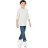imageAmazon Essentials Unisex Kids and Toddlers LongSleeve Rib Cuff TShirt Pack of 2Dark NavyGrey Heather