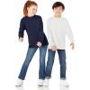 imageAmazon Essentials Unisex Kids and Toddlers LongSleeve Rib Cuff TShirt Pack of 2Dark NavyGrey Heather