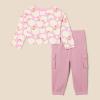 imageAmazon Essentials girls Long Sleeve TShirt and Pull on Pants SetMauveApples