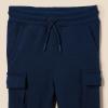 imageAmazon Essentials girls Long Sleeve TShirt and Pull on Pants SetNavyFruit