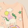 imageAmazon Essentials girls Long Sleeve TShirt and Pull on Pants SetPinkUnicorn