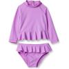 imageAmazon Essentials Baby Girls Rashguard SetBright Lavender