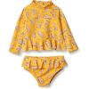 imageAmazon Essentials Baby Girls Rashguard SetGolden Yellow Beige Leopard