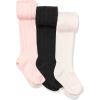 imageAmazon Essentials Girls Cable Knit Tight Pack of 3BlackPinkWhite