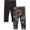 imageAmazon Essentials Girls and Toddlers Active Capri Legging MultipacksBlackGrey Camo