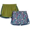 imageAmazon Essentials Girls and Toddlers Active Running Shorts Pack of 2Olive Floral