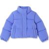 imageAmazon Essentials Girls and Toddlers Cropped FullZip Puffer Jacket Quilted Matte or Sherpa FleecePurple Blue