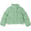 imageAmazon Essentials Girls and Toddlers Cropped FullZip Puffer Jacket Quilted Matte or Sherpa FleeceSage Green