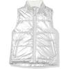imageAmazon Essentials Girls and Toddlers Heavyweight Puffer VestMetallic Silver