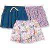 imageAmazon Essentials Girls and Toddlers Knit Skorts with Elastic Waist and Builtin Breathable Shorts Pack of 3Navy Floral
