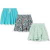 imageAmazon Essentials Girls and Toddlers Knit Skorts with Elastic Waist and Builtin Breathable Shorts Pack of 3Teal Blue