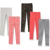 Black Stars/Grey/Orange/Peach Leaf Print/White Stripe
