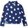 imageAmazon Essentials Girls and Toddlers Long Sleeve Rashguard TShirtDeep Blue Ivory Abstract Dots