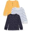 Navy Floral/White Stripe/Yellow