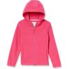 imageAmazon Essentials Girls and Toddlers Polar Fleece FullZip Hooded Lightweight JacketDark Pink