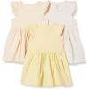 imageAmazon Essentials Girls and Toddlers Ruffle Jersey Tunic Pack of 3BeigeOatmeal HeatherPastel Yellow