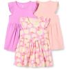imageAmazon Essentials Girls and Toddlers Ruffle Jersey Tunic Pack of 3MauvePinkApples