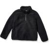 imageAmazon Essentials Girls and Toddlers Sherpa Fleece QuarterZip JacketBlack