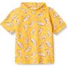 imageAmazon Essentials Girls and Toddlers Short Sleeve Rashguard TShirtGolden Yellow Beige Leopard