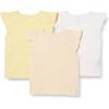imageAmazon Essentials Girls and Toddlers Sleeveless Ruffle TShirt Pack of 3BeigePale YellowWhite