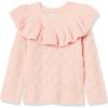 imageAmazon Essentials Girls and Toddlers Soft Touch Ruffle SweaterLight Pink