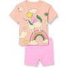 imageAmazon Essentials Girls and Toddlers TShirt and Bike Short SetPinkUnicorn
