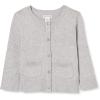 imageAmazon Essentials Girls and Toddlers Uniform Slim Fit Crewneck Cardigan SweaterLight Grey Heather
