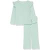 imageAmazon Essentials Girls and Toddlers WideRib Outfit Set Pack of 2Mint Green