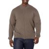imageAmazon Essentials Mens FullZip Cotton SweaterBrown Heather
