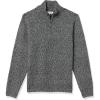 imageAmazon Essentials Mens LongSleeve Soft Touch QuarterZip SweaterCharcoal Marl