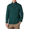 imageAmazon Essentials Mens LongSleeve Soft Touch QuarterZip SweaterForest Green