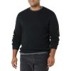 imageAmazon Essentials Mens LongSleeve Soft Touch Waffle Stitch Crewneck SweaterBlack