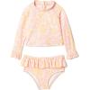 imageAmazon Essentials x Sofia Grainge Toddlers and Baby Girls 2Piece Long Sleeve Rashguard SetPink Ornate Paisley