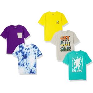 imageAmazon Essentials Boys and Toddlers ShortSleeve TShirts Previously Spotted Zebra MultipacksMulticolorGorillaTie Dye
