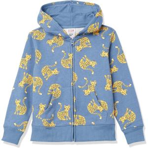 imageAmazon Essentials Girls and Toddlers Fleece ZipUp Hoodie Sweatshirt  Discontinued ColorsBlue Cat